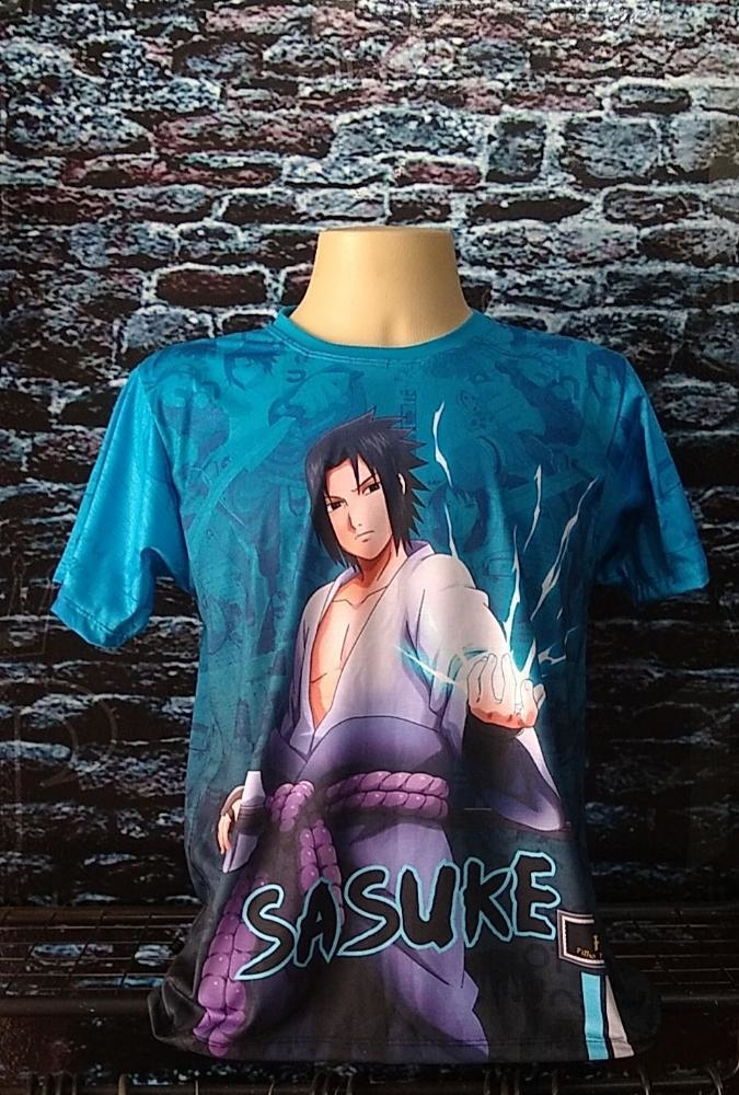 Camiseta blusa Manga Naruto Sasuke Uchiha