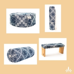 BANCO DE MEDITACIÓN TAPIZADO - Daya Azul - comprar online