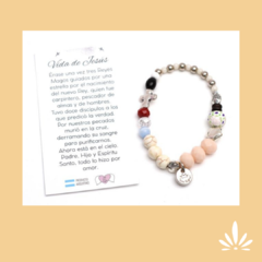 PULSERA VIDA DE JESÚS (color nude)