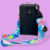 Porta Celular Billetera Celeste Rosa