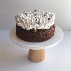 Brownie SIN T.A.C.C con dulce de leche y merengue italiano