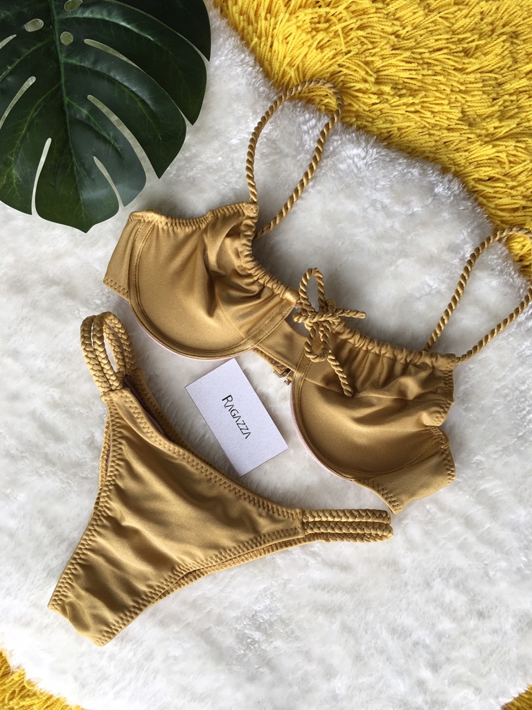 Biquíni dourado Clearance