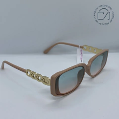 ÓCULOS DE SOL RETANGULAR ROSA DETALHE HASTES (HP212752C4) - comprar online