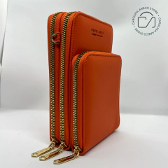 BOLSA CARTEIRA LARANJA FEMININA (LR001) - comprar online