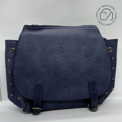 BOLSA AZUL TIRACOLO AVELUDADA (T163)