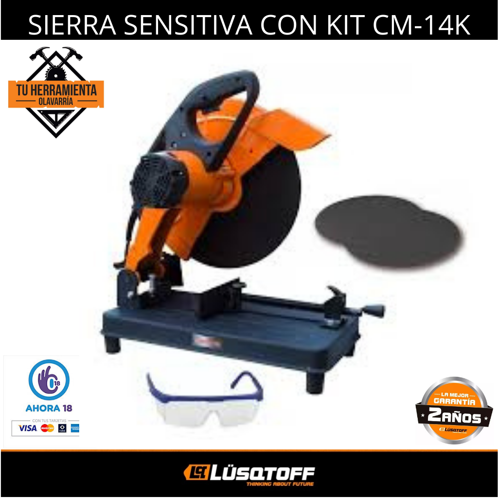 Sierra Sensitiva + 3 Discos - Tu Herramienta Olavarria