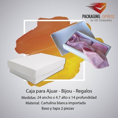 Caja para Lencería, Mallas Con Visor de PVC. Blanca