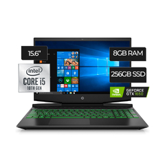 Notebook Gamer HP Pavilon INTEL CORE i5 GTX 1650 8GB RAM 256GB SSD (HP 15-DK1056WM)