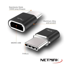 ADAPTADOR NETMAK MICRO USB (H) A TIPO C (M) NM-C103 - comprar online