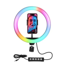 ARO DE LUZ 26 CM LED RGB USB 2M (MJ26) - comprar online