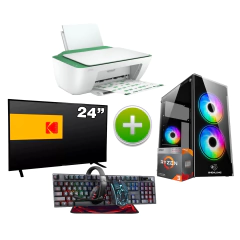 PC AMD RYZEN 3 3200G | 8GB RAM | SSD 240GB | 500W | MONITOR 24” | IMPRESORA | PERIFERICOS