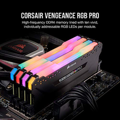 Memoria RAM Corsair Vengeance RGB PRO DDR4 16GB (2x8GB) 3000mhz Black - tienda online