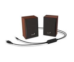 PARLANTES GENIUS SP-HF380 BT 6W USB WOOD