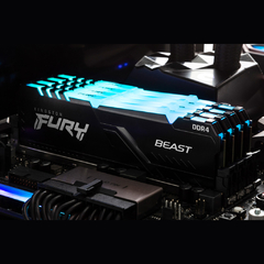 MEMORIA RAM Kingston FURY BEAST RGB 16GB DDR4 3200MHZ - tienda online