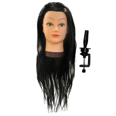 Cabeza De Practica Maniquí Cabello 50 Natural Y 50 Sintético Peluquería