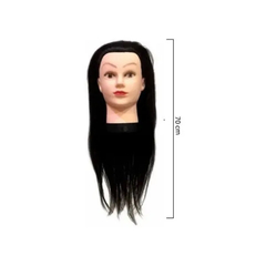 Cabeza De Practica Maniquí Cabello 50 Natural Y 50 Sintético Peluquería en internet