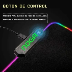 MOUSEPAD GAMER NOGA HORIZON S RGB LED USB 300X250X3MM - tienda online