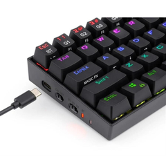 Teclado Mecánico 60% Redragon Draconic Black K530 RGB Switch Brown - tienda online