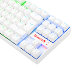 Teclado Mecánico Redragon Kumara White K552 RGB Switch Red
