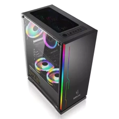 GABINETE SHENLONG GT-701 MID-TOWER ACRILICO COOLER RGB RAINBOW RING X1 en internet
