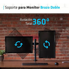Soporte Para Monitor 10 A 27 Pulgadas 10 Kg Brazo Doble - CUMBRE MEGACOMPU