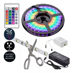 Tira Luces Led 5050 RGB 5 Metros Kit Control + Fuente - comprar online