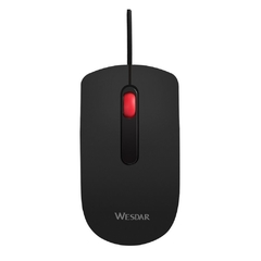 Mouse Optico USB Wesdar X18 Ergonomico - comprar online