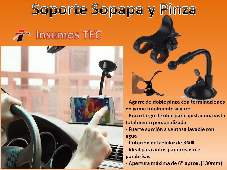 Soporte Para Auto Con Fuerte Ventosa Sujeta Celular Flexible – ON
