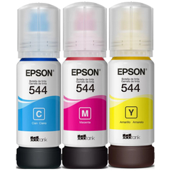 Kit 3 Refis Epson Original T544120 544 Ciano Magenta Amarelo - loja online