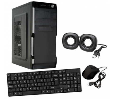 Kit Gabinete Cromax 2801 teclado, mouse parlantes y Fuente 600W