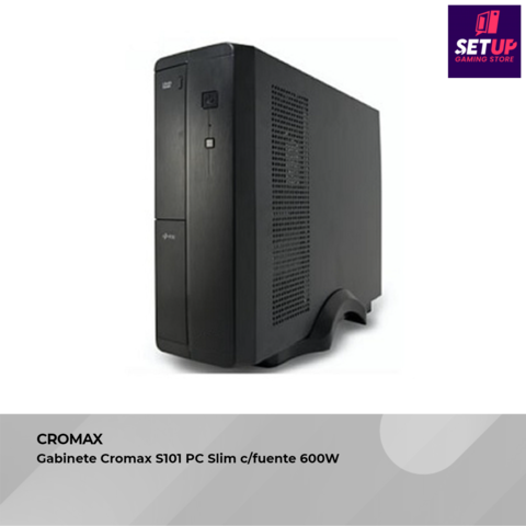Gabinete Cromax S101 PC Slim con fuente de 600W