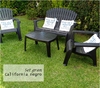 SET JARDIN GRAN CALIFORNIA 2 SILLONES + SILLON DOBLE EN NEGRO + MESA AUXILIAR DE 77*50*43CM - comprar online