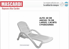 Set x 2 Reposeras de 5 posiciones + mesa auxiliar - comprar online