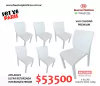 Promo set sillas Paris x 6 Blancas Premium