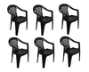 SET 6 SILLONES CON APOYA BRAZOS APILABLES MASCARDI