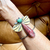 Bracelete Libélula Jaspe e Crisocola no braço