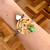 bracelete com tartaruga verde