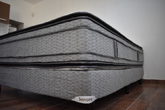 Sommier Senseo 2 Plazas y Media 1.40x1.90 Linea Premium Con Doble Pillow Top Nube Relax