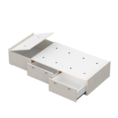 Cama Box Plataforma Sommier 1 Plaza Blanco - comprar online