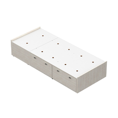 Cama Box Plataforma Sommier 1 Plaza Blanco - Amuebla