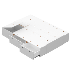 Cama Box Plataforma Sommier 2 Plazas 1.40/1.60 Blanco - comprar online