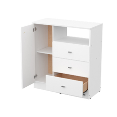 Comoda de 3 Cajones y 1 Puerta Blanco - comprar online
