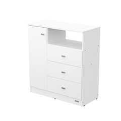 Comoda de 3 Cajones y 1 Puerta Blanco - tienda online