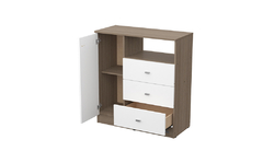 Comoda de 3 Cajones y 1 Puerta Carvalho - comprar online