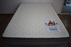 Sommier Senseo 2 Plazas y Media 1.40x1.90 Linea Premium Con Doble Pillow Top Nube Relax - Amuebla