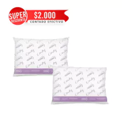 Almohada Fiberball Cindy Fibra Poliéster 70x40 (Combo x 2)