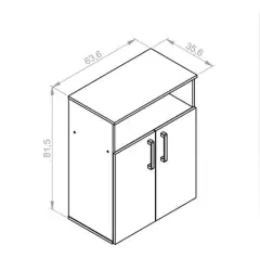 Porta Microondas 2 Estantes 2 Puertas - Amuebla