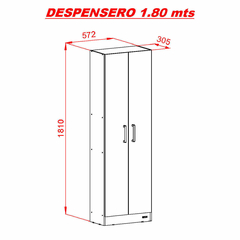 Despensero Cocina 2 Puertas 1.80 Carvalho Messo - tienda online
