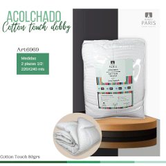Alcolchado Cotton Touch Dobby Blanco 2 1/2 Plazas - comprar online
