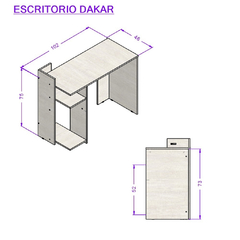 Escritorio Dakar Venecia - Amuebla